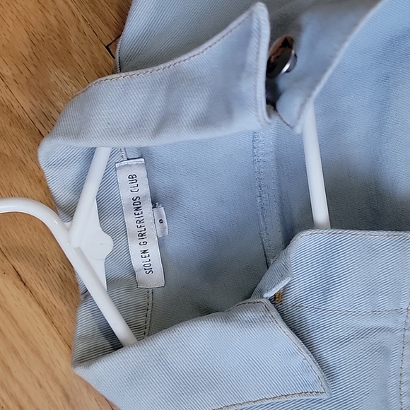 Stolen girlfriends club padded light denim vest size 8 - Picture 3 of 12